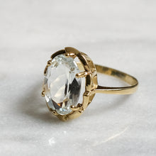 Load image into Gallery viewer, Vintage 14K Yellow Gold Aquamarine Ring