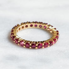 Load image into Gallery viewer, Vintage 18K Rose Gold Ruby Eternity Ring