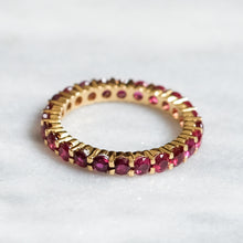Load image into Gallery viewer, Vintage 18K Rose Gold Ruby Eternity Ring