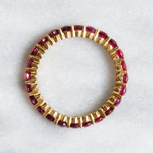 Load image into Gallery viewer, Vintage 18K Rose Gold Ruby Eternity Ring