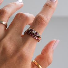 Load image into Gallery viewer, Victorian 18K Rose Gold Ruby Diamond Boat Ring