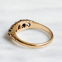 Load image into Gallery viewer, Victorian 18K Rose Gold Ruby Diamond Boat Ring