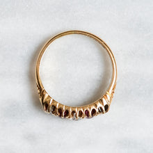 Load image into Gallery viewer, Victorian 18K Rose Gold Ruby Diamond Boat Ring