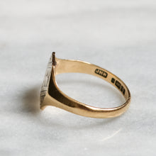 Load image into Gallery viewer, Art Deco 9K Yellow Gold JCB Signet Ring