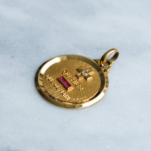 Load image into Gallery viewer, Vintage Round QU'HIER QUE DEMAIN Augis Pendant