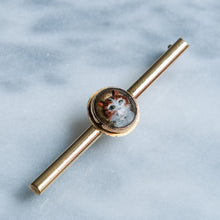 Load image into Gallery viewer, Antique Essex Crystal Ginger Cat Brooch