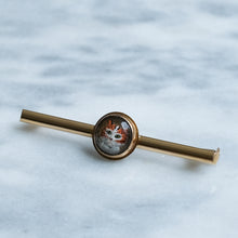 Load image into Gallery viewer, Antique Essex Crystal Ginger Cat Brooch