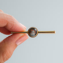 Load image into Gallery viewer, Antique Essex Crystal Ginger Cat Brooch