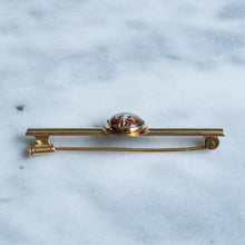 Load image into Gallery viewer, Antique Essex Crystal Ginger Cat Brooch