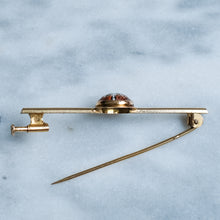 Load image into Gallery viewer, Antique Essex Crystal Ginger Cat Brooch