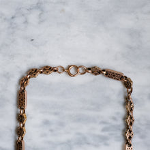 Load image into Gallery viewer, Antique 9K Rose Gold Celestial Star Pierced Choker Chain