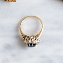 Load image into Gallery viewer, Antique Sapphire and Diamond Cluster Ring