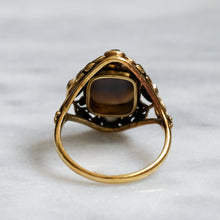 Load image into Gallery viewer, Antique Arts and Crafts 18K Green Gold Opal and Diamond Ring