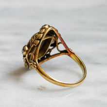 Load image into Gallery viewer, Antique Arts and Crafts 18K Green Gold Opal and Diamond Ring
