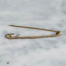 Load image into Gallery viewer, Victorian 18K Yellow Gold Diamond and Ruby Bar Brooch