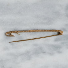 Load image into Gallery viewer, Victorian 18K Yellow Gold Diamond and Ruby Bar Brooch