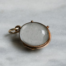 Load image into Gallery viewer, Victorian 9K Rose Gold Oval Rock Crystal Pools of Light Locket