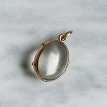 Load image into Gallery viewer, Victorian 9K Rose Gold Oval Rock Crystal Pools of Light Locket