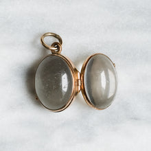 Load image into Gallery viewer, Victorian 9K Rose Gold Oval Rock Crystal Pools of Light Locket