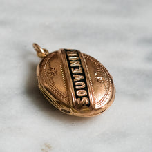 Load image into Gallery viewer, Antique 14K Rose Gold Enamel Souvenir Locket