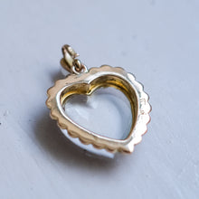 Load image into Gallery viewer, Antique Victorian Pearl Halo Heart Crystal Pendant