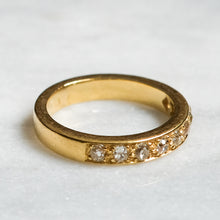 Load image into Gallery viewer, Vintage 18K Yellow Gold 9-Stone Old European Cut Diamond Band