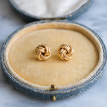 Load image into Gallery viewer, Vintage Textured Love Knot Stud Earrings