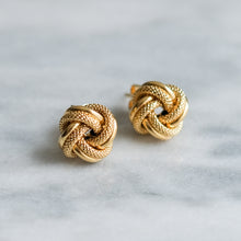 Load image into Gallery viewer, Vintage Textured Love Knot Stud Earrings
