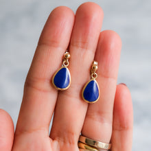Load image into Gallery viewer, Vintage Lapis Lazuli Drop Earrings