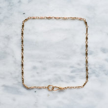 Load image into Gallery viewer, Art Deco 9K Yellow Gold Decorative Fetter-Link Watch Chain