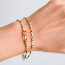 Load image into Gallery viewer, Art Deco 9K Yellow Gold Decorative Fetter-Link Watch Chain