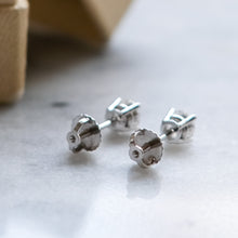 Load image into Gallery viewer, 14K White Gold Diamond Stud Earrings 0.6-0.7 cttw.
