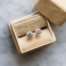 Load image into Gallery viewer, 14K White Gold Diamond Stud Earrings 0.6-0.7 cttw.