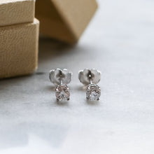 Load image into Gallery viewer, 14K White Gold Diamond Studs 0.45 cttw