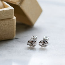 Load image into Gallery viewer, 14K White Gold Diamond Studs 0.45 cttw