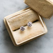 Load image into Gallery viewer, 14K White Gold Diamond Studs 0.45 cttw