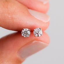 Load image into Gallery viewer, 14K White Gold Diamond Studs 0.45 cttw