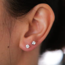 Load image into Gallery viewer, 14K White Gold Diamond Studs 0.45 cttw