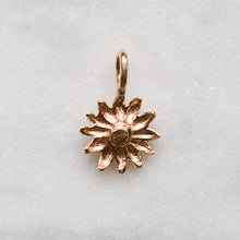 Load image into Gallery viewer, Antique 14K Yellow Gold Diamond Sunflower Conversion Charm