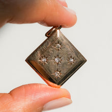 Load image into Gallery viewer, Art Nouveau / Jugendstil Celestial Star Set Diamond Rhombus Locket