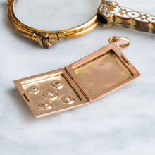Load image into Gallery viewer, Art Nouveau / Jugendstil Celestial Star Set Diamond Rhombus Locket
