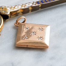 Load image into Gallery viewer, Art Nouveau / Jugendstil Celestial Star Set Diamond Rhombus Locket