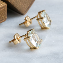 Load image into Gallery viewer, Vintage Aquamarine Stud Earrings