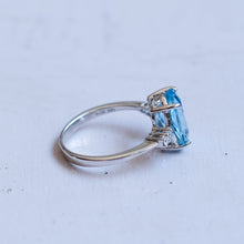 Load image into Gallery viewer, Vintage French Topaz with Diamonds Ring
