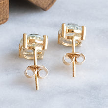 Load image into Gallery viewer, Vintage Aquamarine Stud Earrings