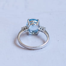 Load image into Gallery viewer, Vintage French Topaz with Diamonds Ring
