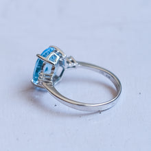 Load image into Gallery viewer, Vintage French Topaz with Diamonds Ring