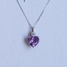 Load image into Gallery viewer, Vintage 15.35 inch Amethyst and Diamond Adjustable Necklace