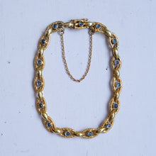 Load image into Gallery viewer, Antique Victorian 6.75 inch Bracelet with Sapphires