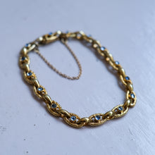 Load image into Gallery viewer, Antique Victorian 6.75 inch Bracelet with Sapphires